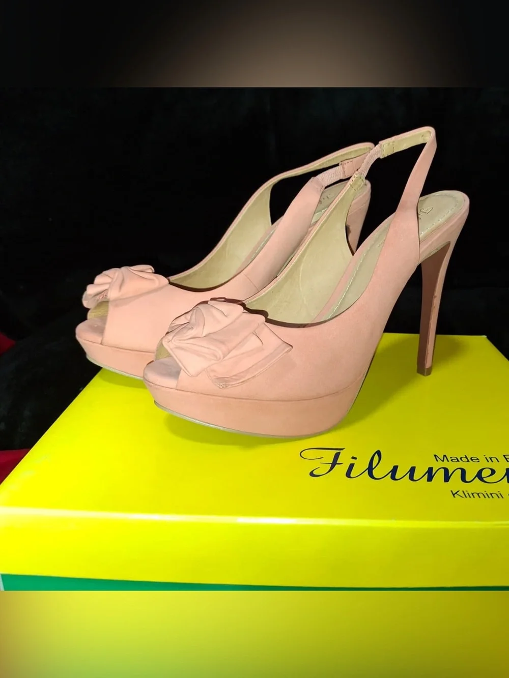 Filomena Brazilian shoes Women's Suede Slingback Platform Pump in Coral